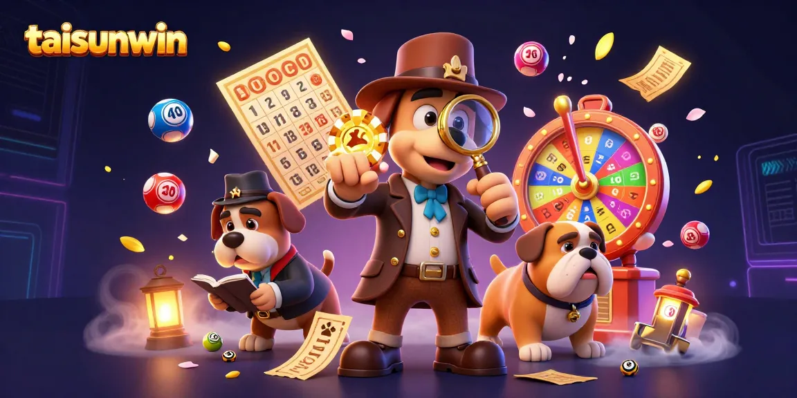 Engage with taisunwin's thrilling lottery environment featuring a detective and dynamic gaming elements.