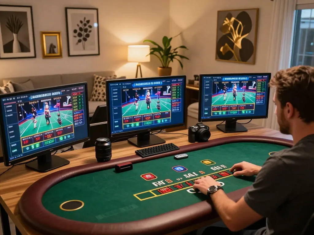 Player enjoying live dealer blackjack at Uk88 casino app, showcasing high-quality gameplay.