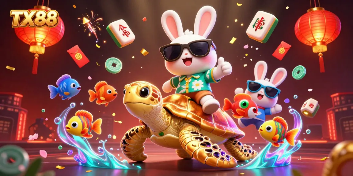 TX88 immerses players in a vibrant 3D casino scene filled with excitement and luck.