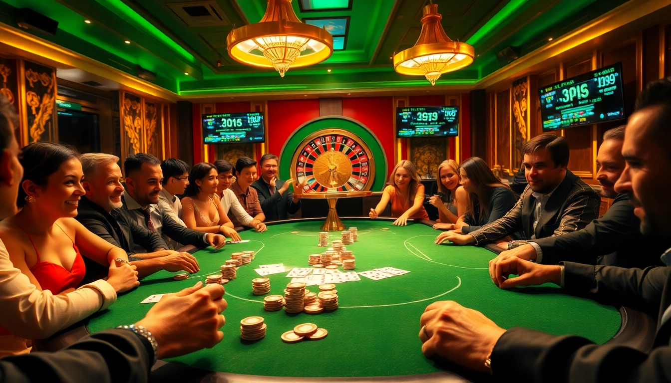 Experience thrilling poker gameplay at okwintv.global, featuring vibrant chips and professional tables.