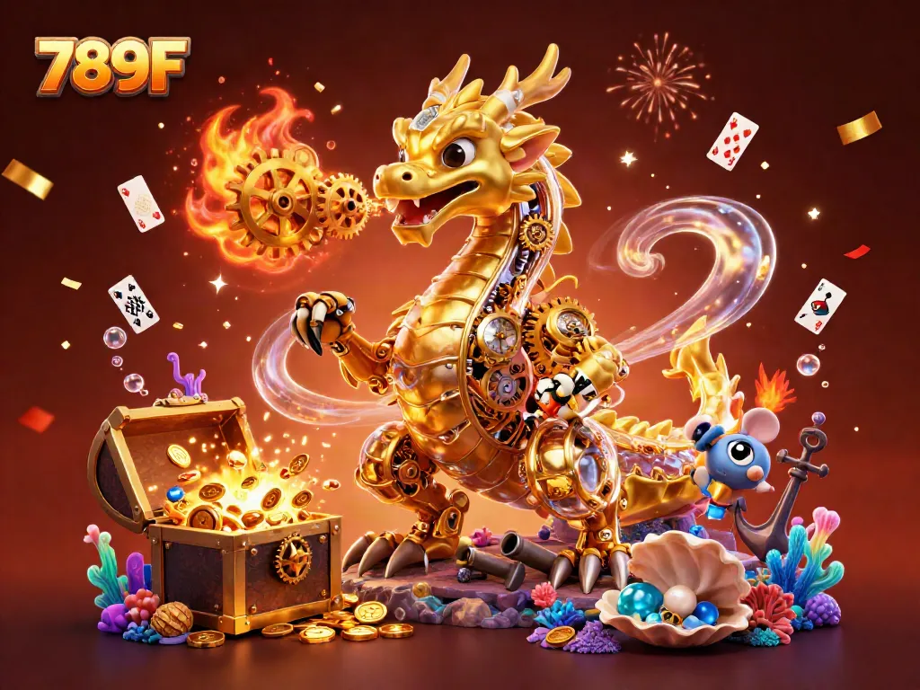 Experience thrilling gameplay at 789F with a dynamic dragon scene showcasing casino excitement and vibrant elements.