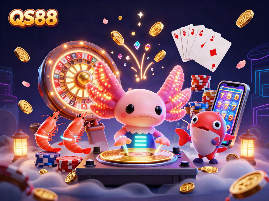 Experience thrilling gameplay at QS88 with vibrant casino elements in an energetic scene.