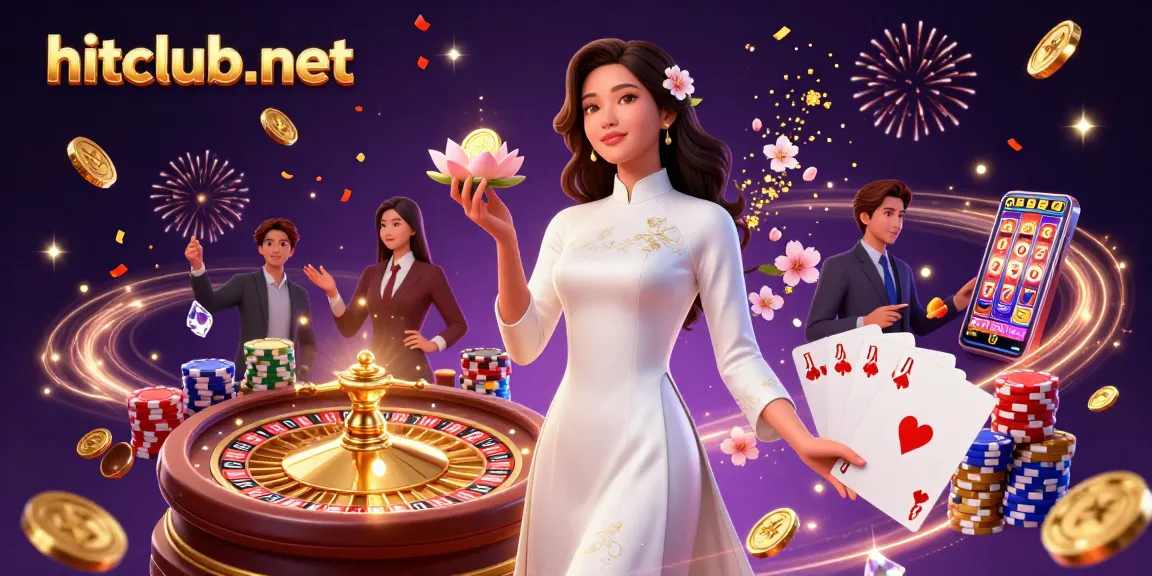 Join the excitement at hitclub-net with elegant gameplay surrounded by shimmering casino elements.