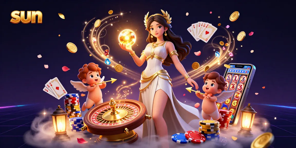 Spin and win with the sun's radiant casino adventure, featuring golden coins and delightful characters.