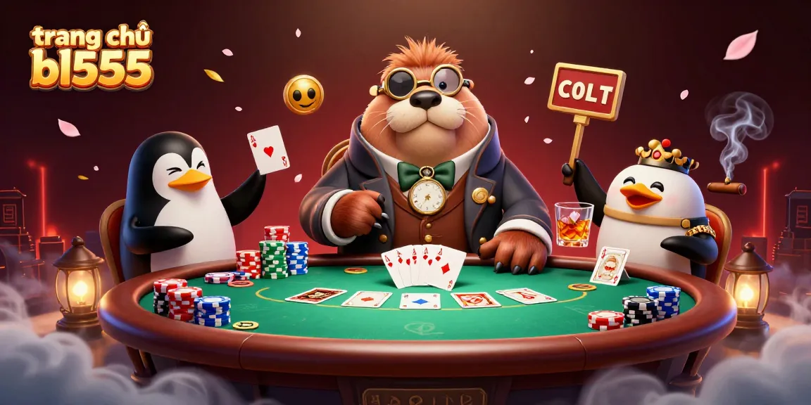 Play poker underwater at trang chủ bl555 with a jolly walrus, sophisticated dealer, and bluffing pufferfish.