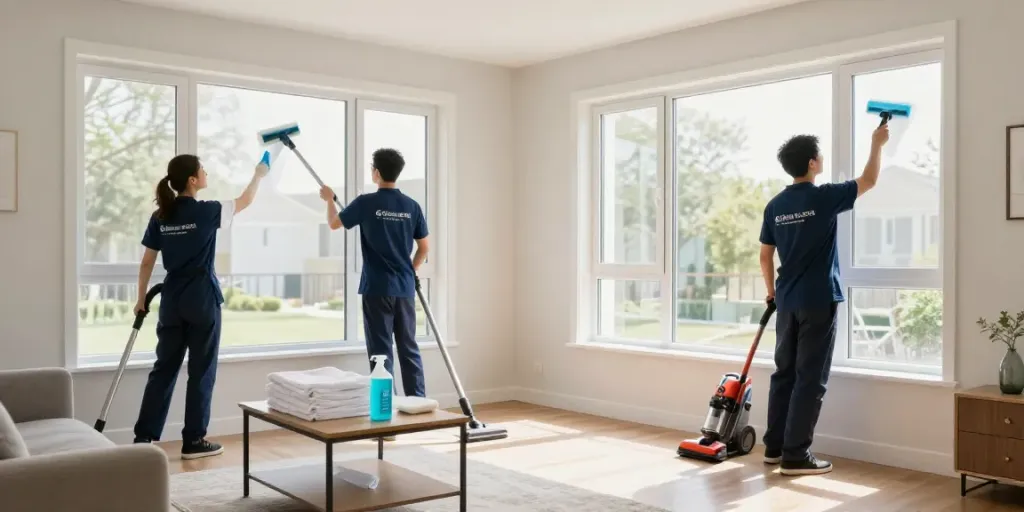 Oplevering schoonmaak Amsterdam door professionele schoonmaakploeg in een opgeruimde woning.