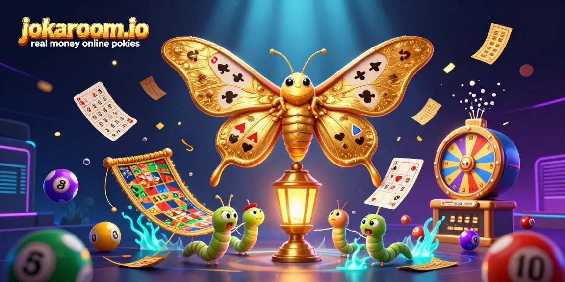 Experience the excitement of jokaroom.io real money online pokies with this vibrant 3D illustration.