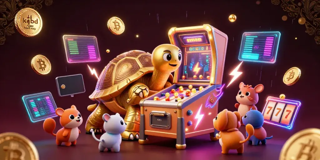 Engage with live results on kqbd ngày hôm nay, showcasing a vibrant gaming scene with dynamic characters and cryptocurrency elements.