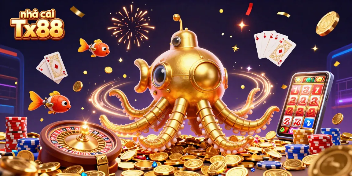 Experience the excitement of nhà cái Tx88 with vibrant casino elements and magical game action.