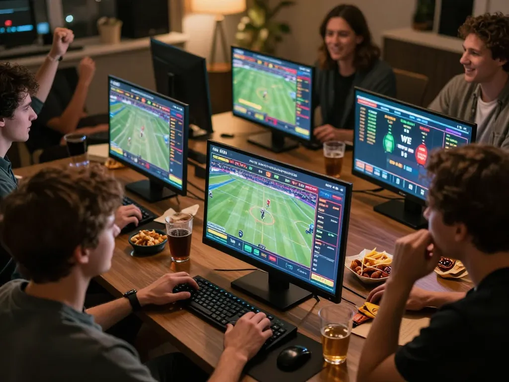 Placing bets on sports events using 789win app in a lively home setting