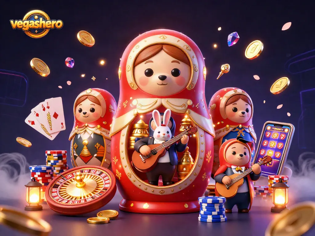 Spin to win at VegasHero Casino with vibrant 3D characters and dynamic gaming elements.