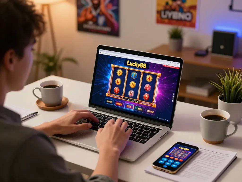 Experience the excitement of online gaming at Lucky88 uy tín with a focused player ready to win.