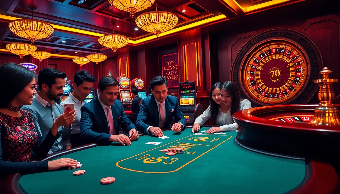 Experience the thrill of winning at 78WIN's luxurious poker tables and vibrant slot machines.