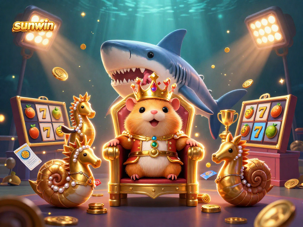Experience sunwin’s thrilling slots with a golden hamster king and mesmerizing gaming elements.