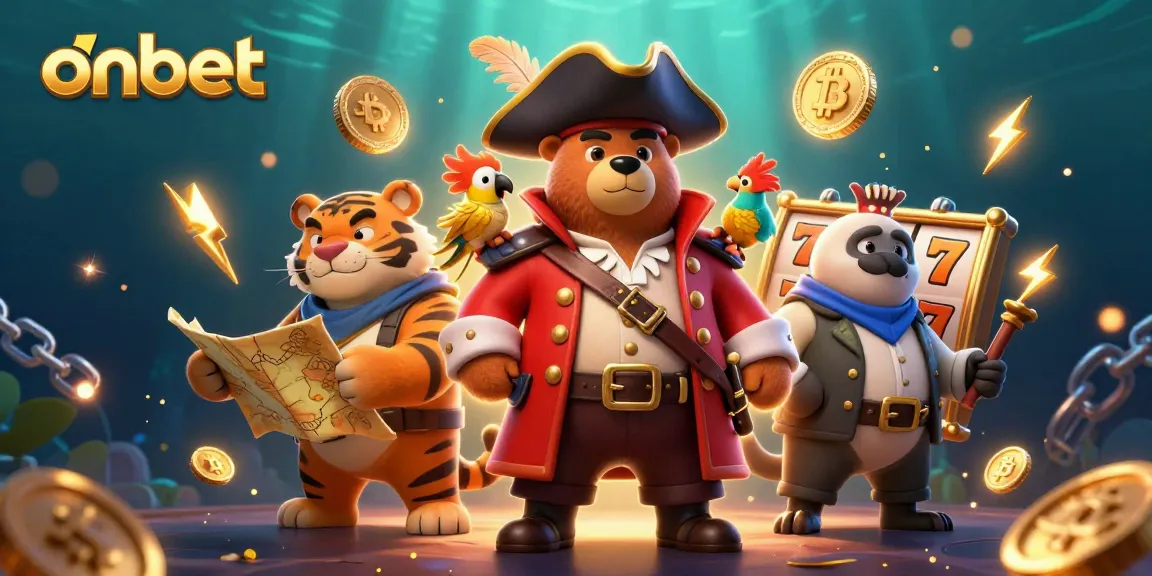Experience the thrill of gaming at onbet with vibrant slot elements and energetic characters.