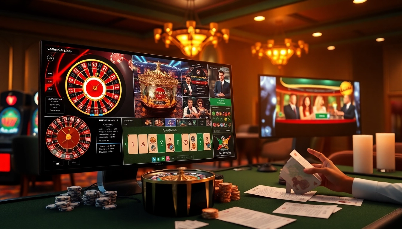 Exciting online gambling scene featuring 包网 platforms with vibrant games and user-friendly interfaces.