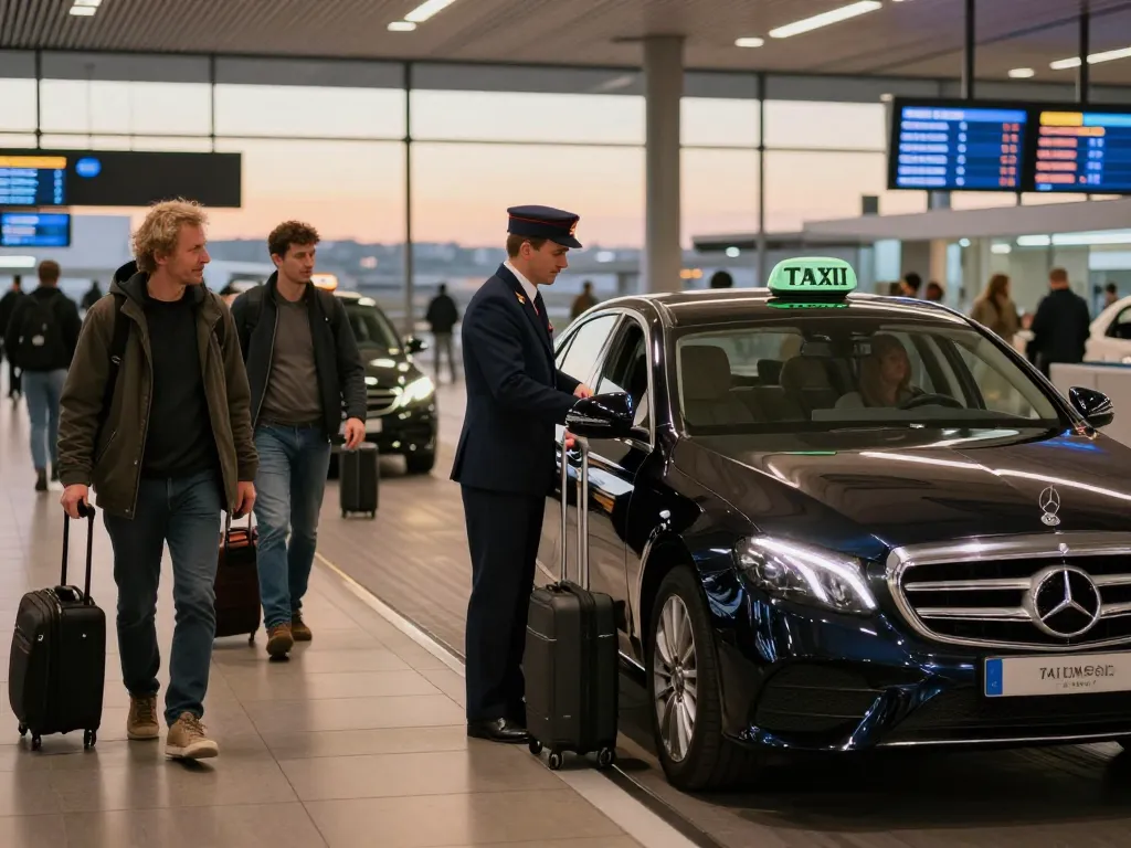 Taxi Amsterdam service met luxueuze Mercedes voertuigen en professionele chauffeurs op Schiphol Airport.