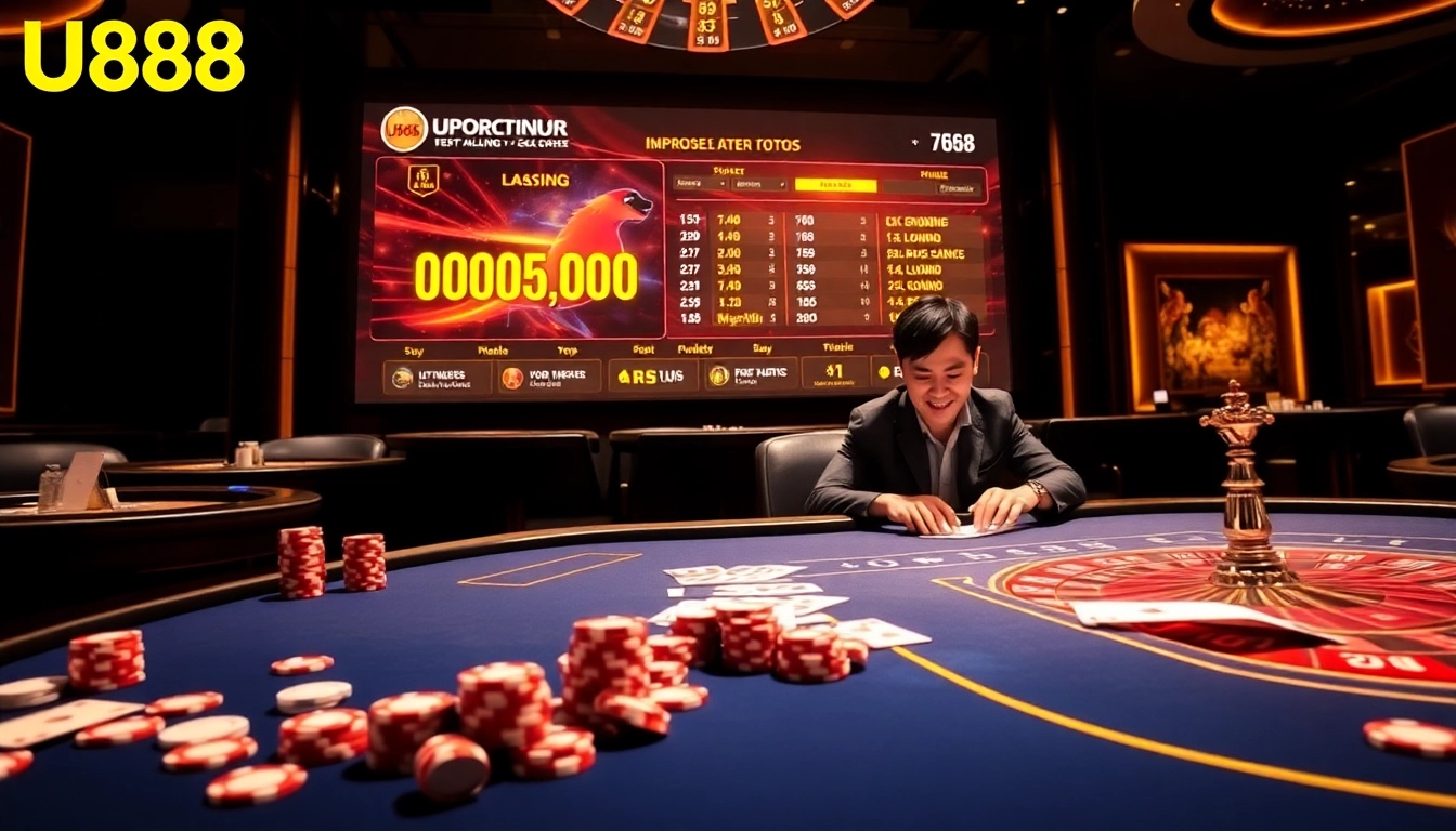 Experience thrilling gameplay at U888 with vibrant casino tables and exciting action.